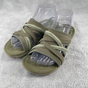 Merrell Terran 3 Cush Womens Slide US 8 Olive Leather Slip On Sandal J004586